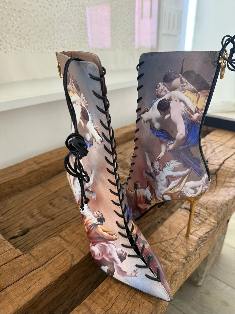 BALMAIN renaissance print ankle boot 🤩🤯